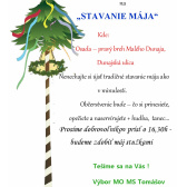 Stavanie mája - plagát MO Matice slovenskej